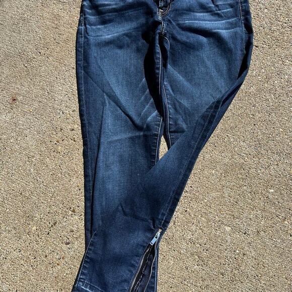 Jeans 7 FOR ALL MANKIND b (air) denim, size 28, zipper ankles - Picture 6 of 7